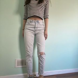 light wash straight jeans